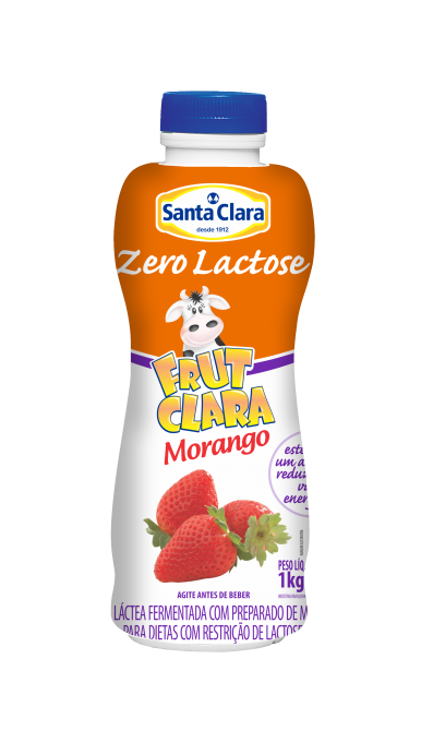 Frut Clara sabor Morango Zero Lactose